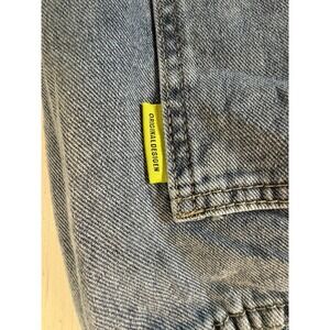Original Design Mens Acid Wash Denim Joggers Elastic Waist Blue Jeans 28x27